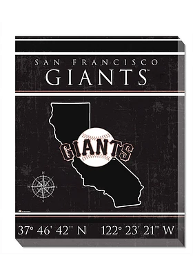 San Francisco Giants Coordinates 16x20 Wall Art
