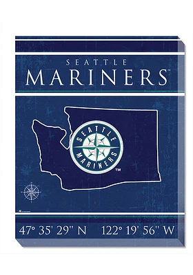 Seattle Mariners Coordinates 16x20 Wall Art