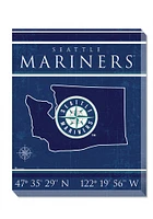 Seattle Mariners Coordinates 16x20 Wall Art