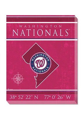 Washington Nationals Coordinates 16x20 Wall Art