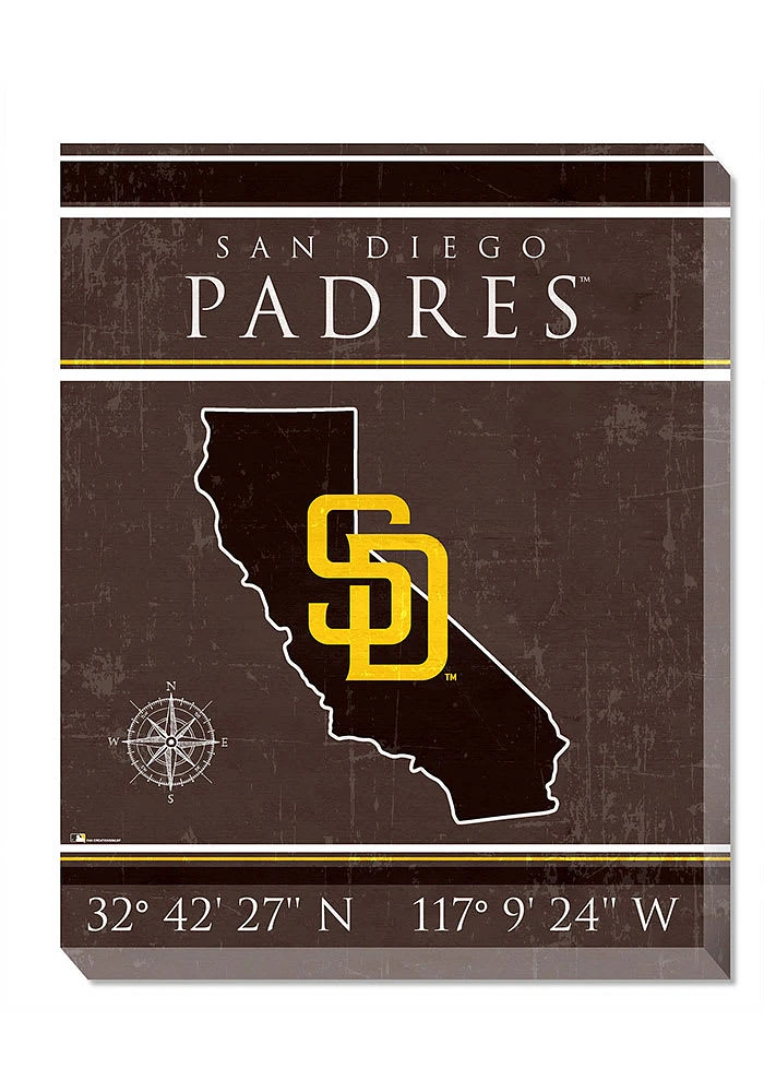 San Diego Padres Coordinates 16x20 Wall Art