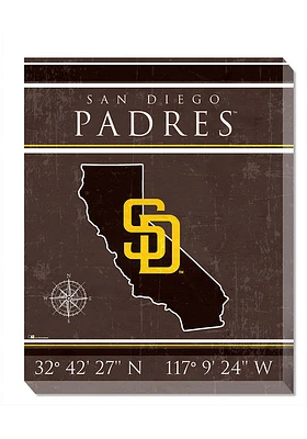 San Diego Padres Coordinates 16x20 Wall Art