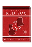 Boston Red Sox Coordinates 16x20 Wall Art