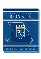 Kansas City Royals Coordinates 16x20 Wall Art - Blue