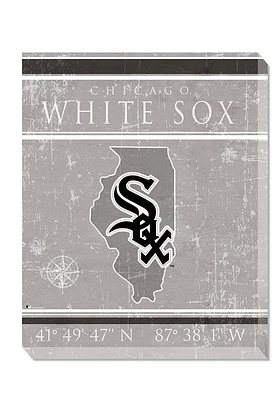 Chicago White Sox Coordinates 16x20 Wall Art