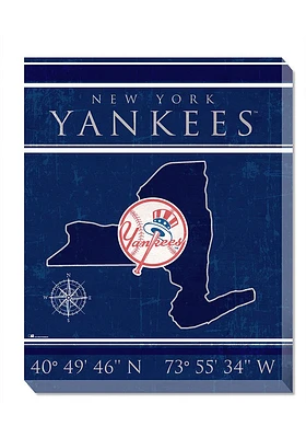 New York Yankees Coordinates 16x20 Wall Art