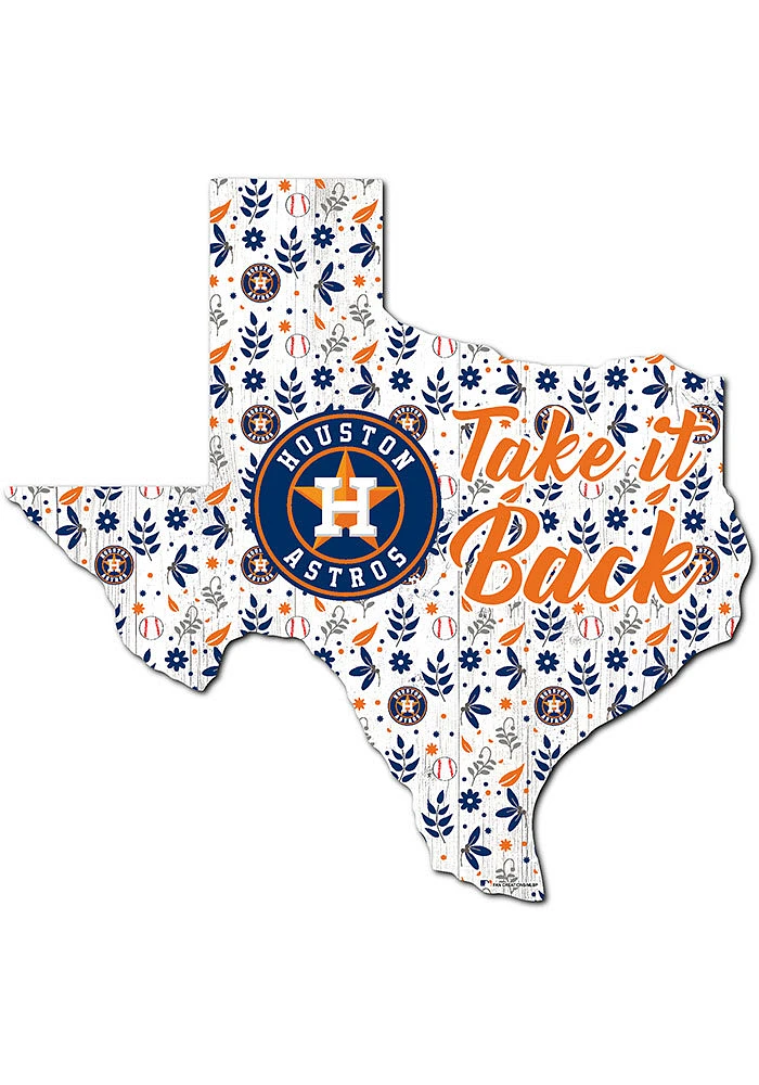 Houston Astros Floral State Sign