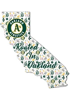 Oakland Athletics Floral State Sign