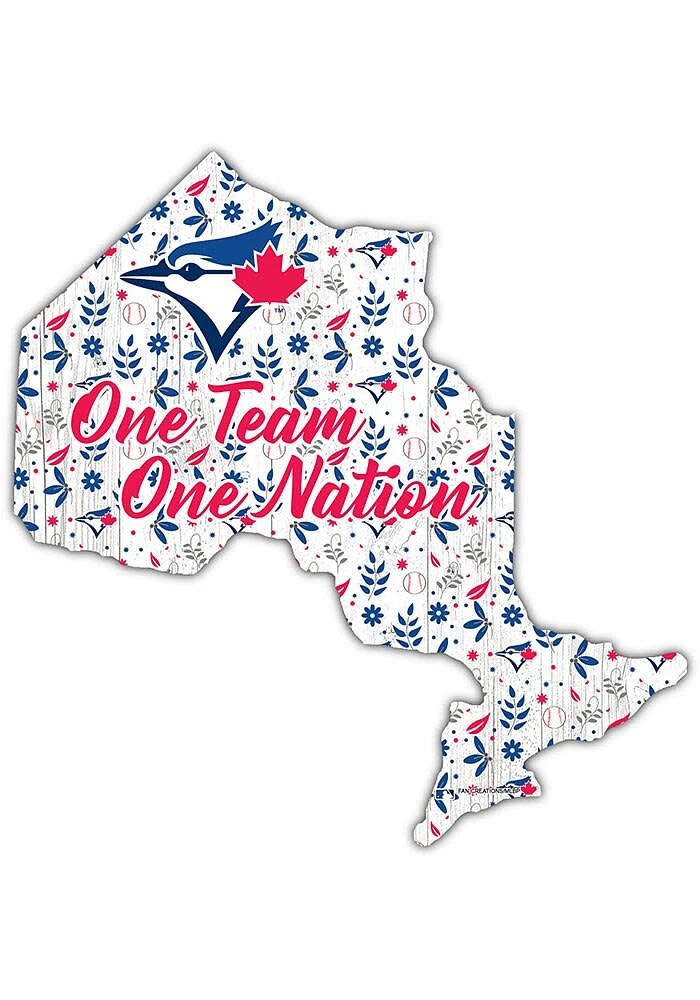 Toronto Blue Jays Floral State Sign