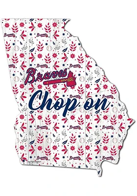 Atlanta Braves Floral State Sign