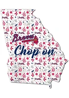 Atlanta Braves Floral State Sign
