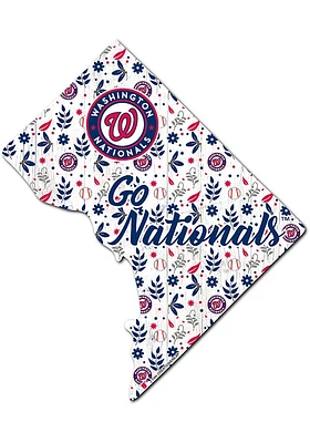Washington Nationals Floral State Sign