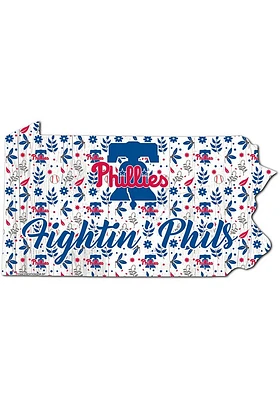 Philadelphia Phillies Floral State Sign