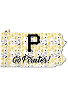Pittsburgh Pirates Floral State Sign