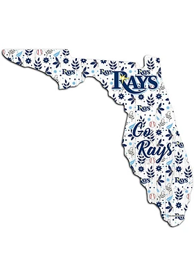 Tampa Bay Rays Floral State Sign