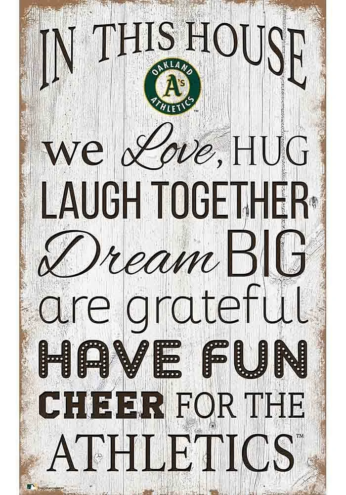 Oakland Athletics In This House 11x19 Sign