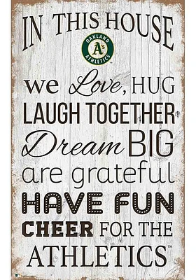 Oakland Athletics In This House 11x19 Sign