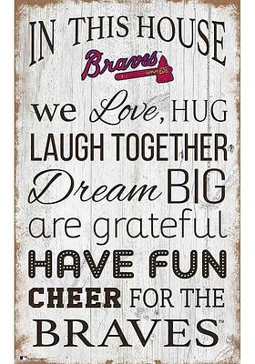 Atlanta Braves In This House 11x19 Sign - Blue