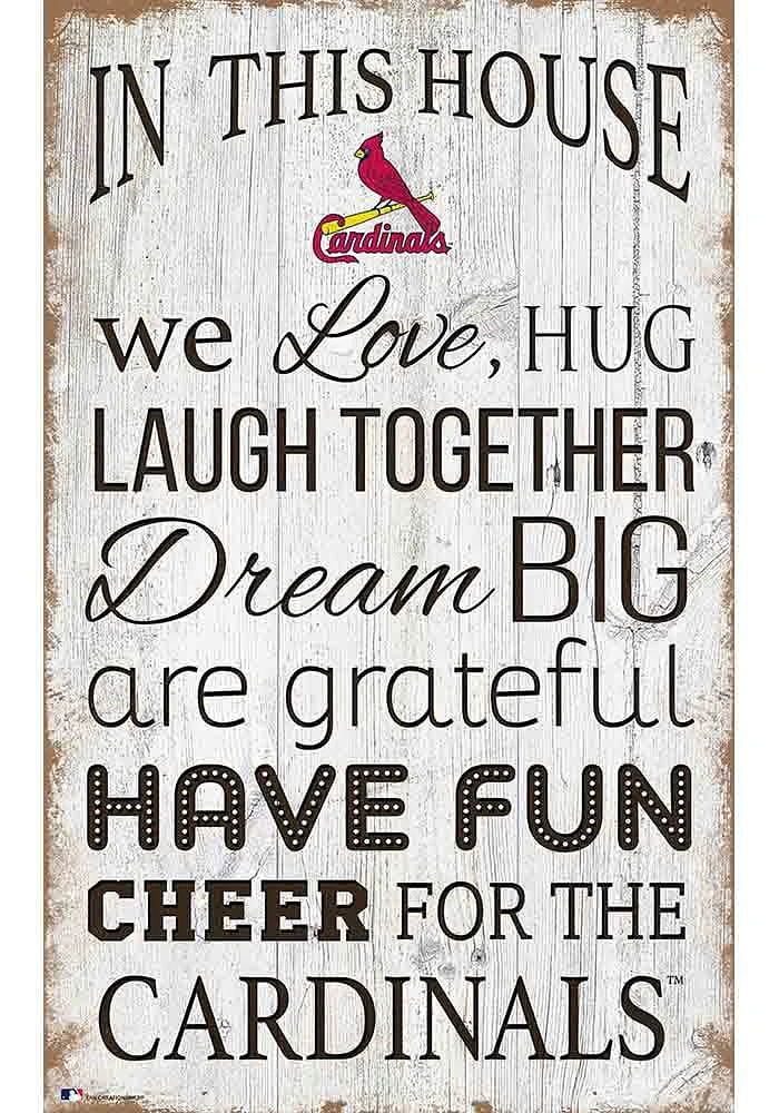 St Louis Cardinals In This House 11x19 Sign