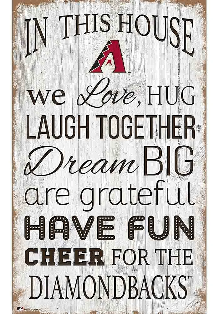 Arizona Diamondbacks In This House 11x19 Sign