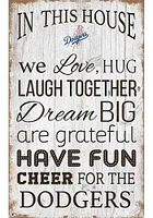 Los Angeles Dodgers In This House 11x19 Sign - Blue