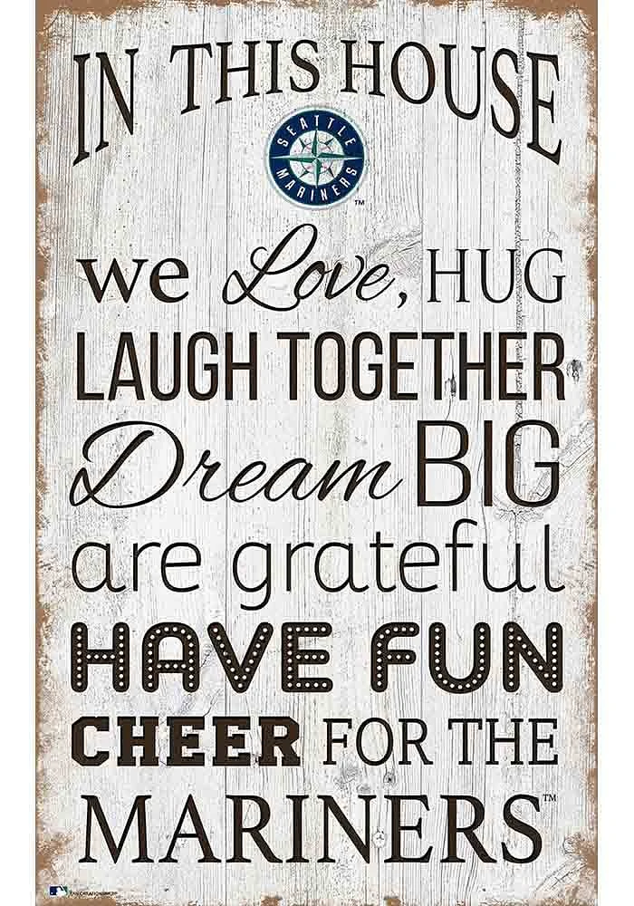Seattle Mariners In This House 11x19 Sign