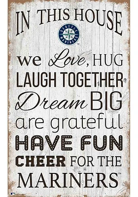 Seattle Mariners In This House 11x19 Sign