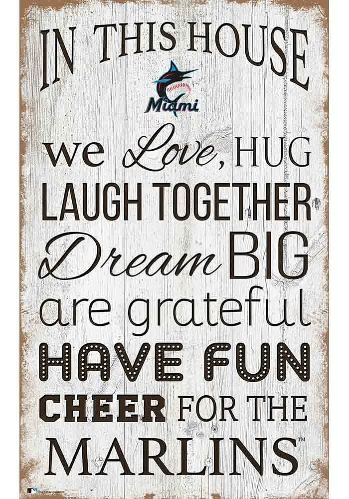 Miami Marlins In This House 11x19 Sign