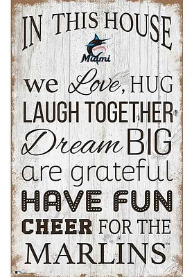 Miami Marlins In This House 11x19 Sign