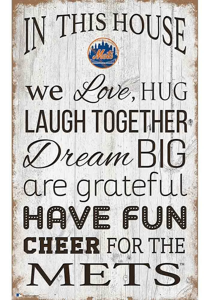 New York Mets In This House 11x19 Sign