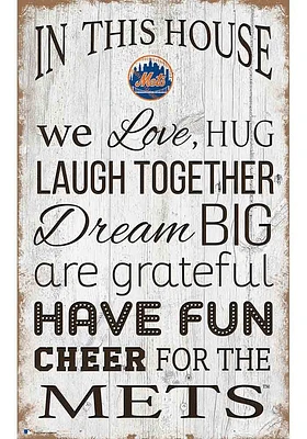 New York Mets In This House 11x19 Sign