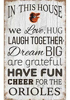 Baltimore Orioles In This House 11x19 Sign - Orange