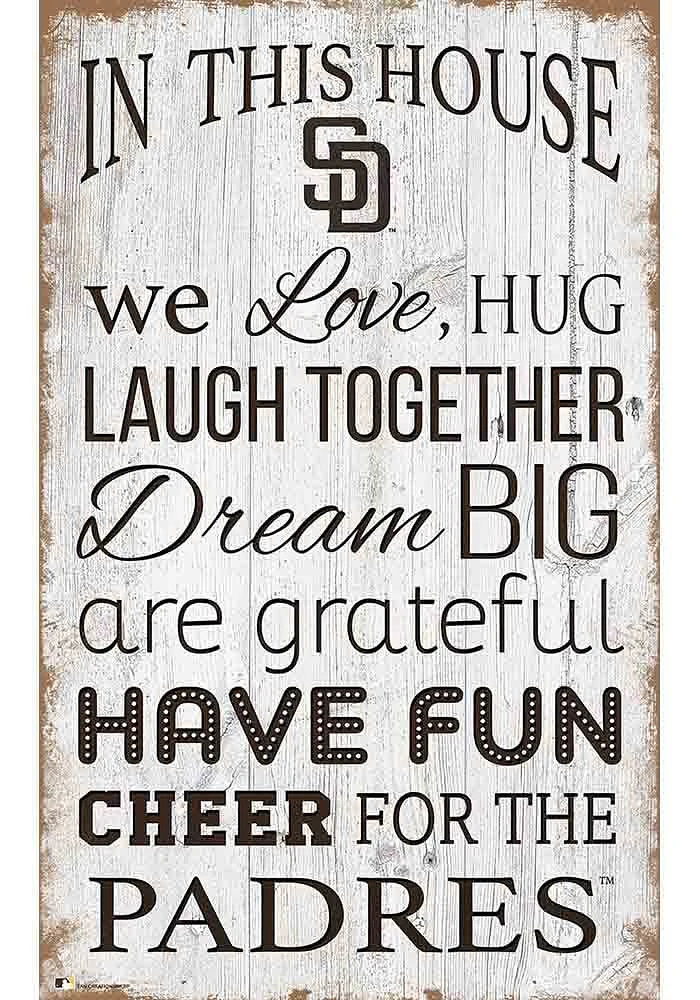 San Diego Padres In This House 11x19 Sign