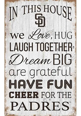 San Diego Padres In This House 11x19 Sign