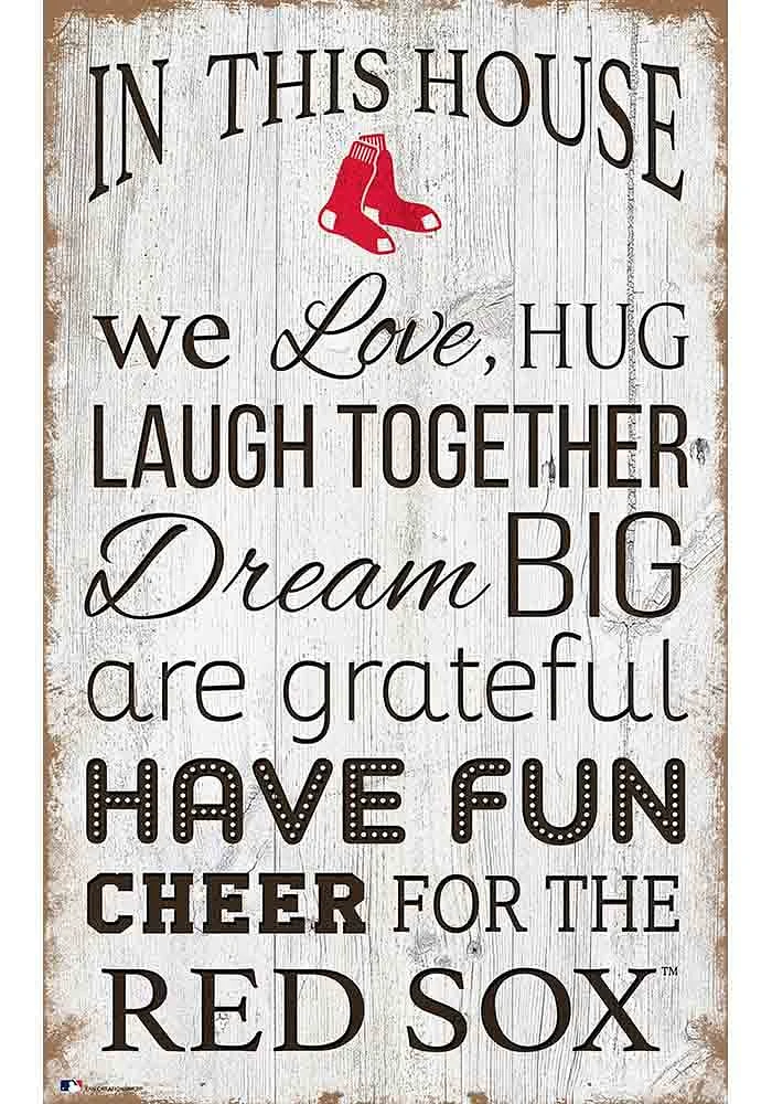 Boston Red Sox In This House 11x19 Sign