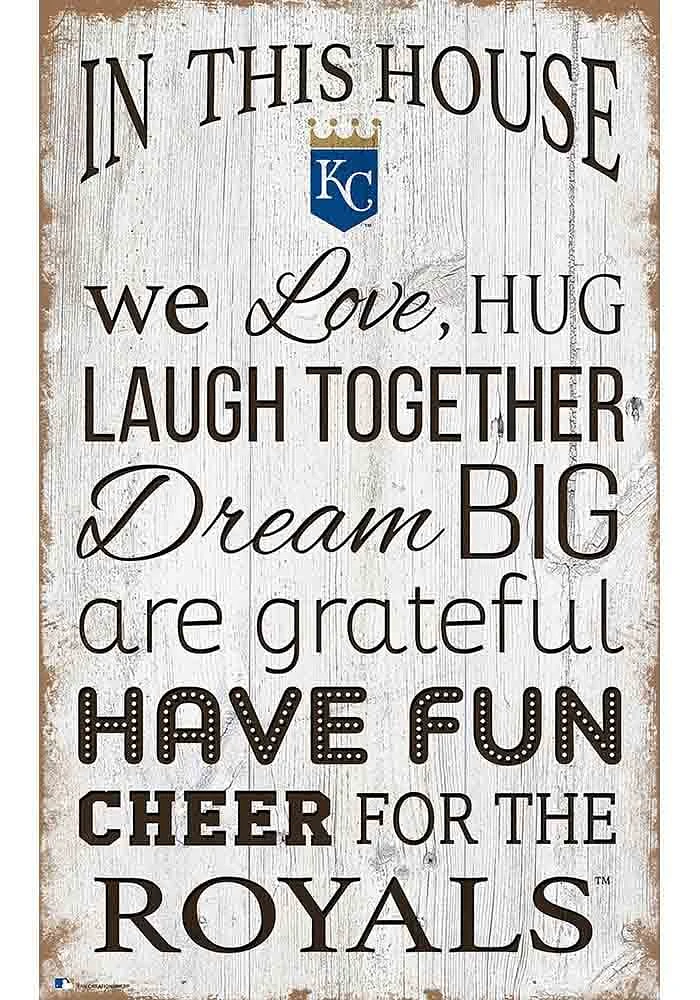 Kansas City Royals In This House 11x19 Sign - Blue