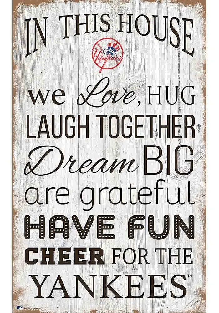 New York Yankees In This House 11x19 Sign