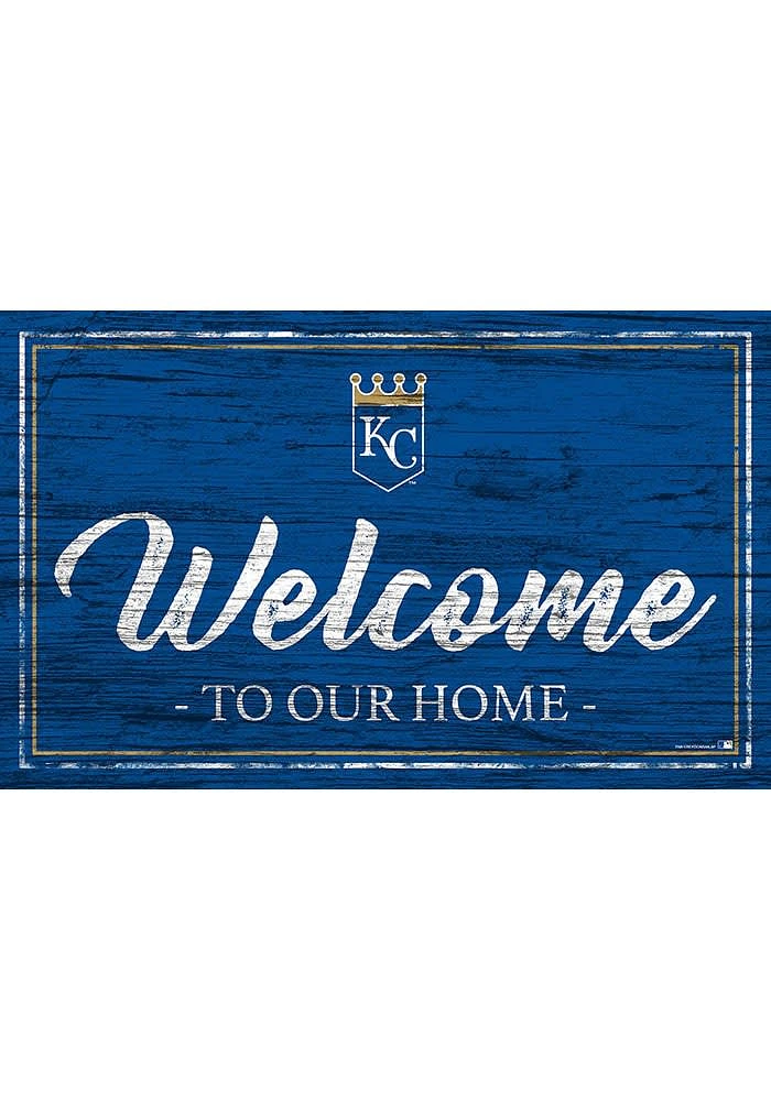Kansas City Royals Team Welcome 11x19 Sign - Blue