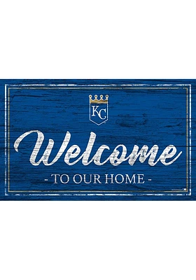 Kansas City Royals Team Welcome 11x19 Sign - Blue