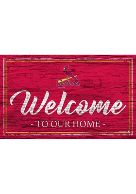 St Louis Cardinals Welcome to our Home 6x12 Sign