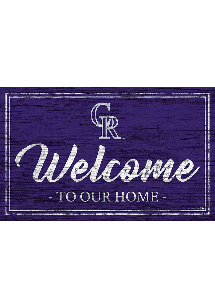 Colorado Rockies Welcome to our Home 6x12 Sign