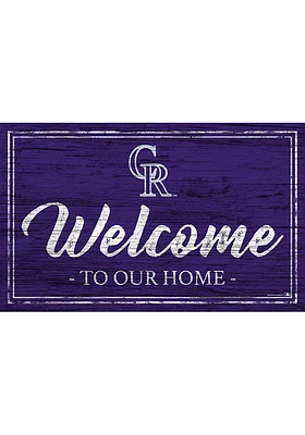 Colorado Rockies Welcome to our Home 6x12 Sign