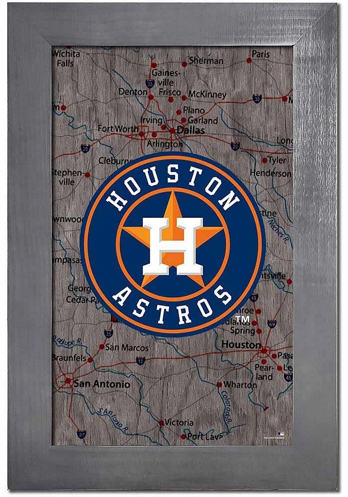 Houston Astros City Map Sign