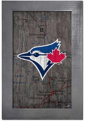 Toronto Blue Jays City Map Sign