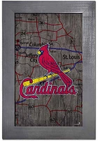 St Louis Cardinals City Map Sign