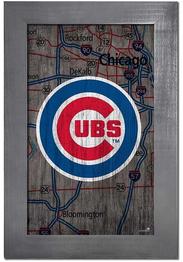 Chicago Cubs City Map Sign