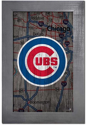 Chicago Cubs City Map Sign