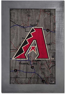 Arizona Diamondbacks City Map Sign