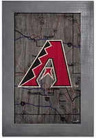 Arizona Diamondbacks City Map Sign
