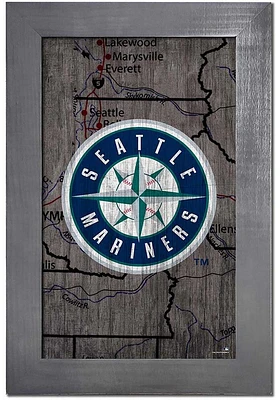 Seattle Mariners City Map Sign